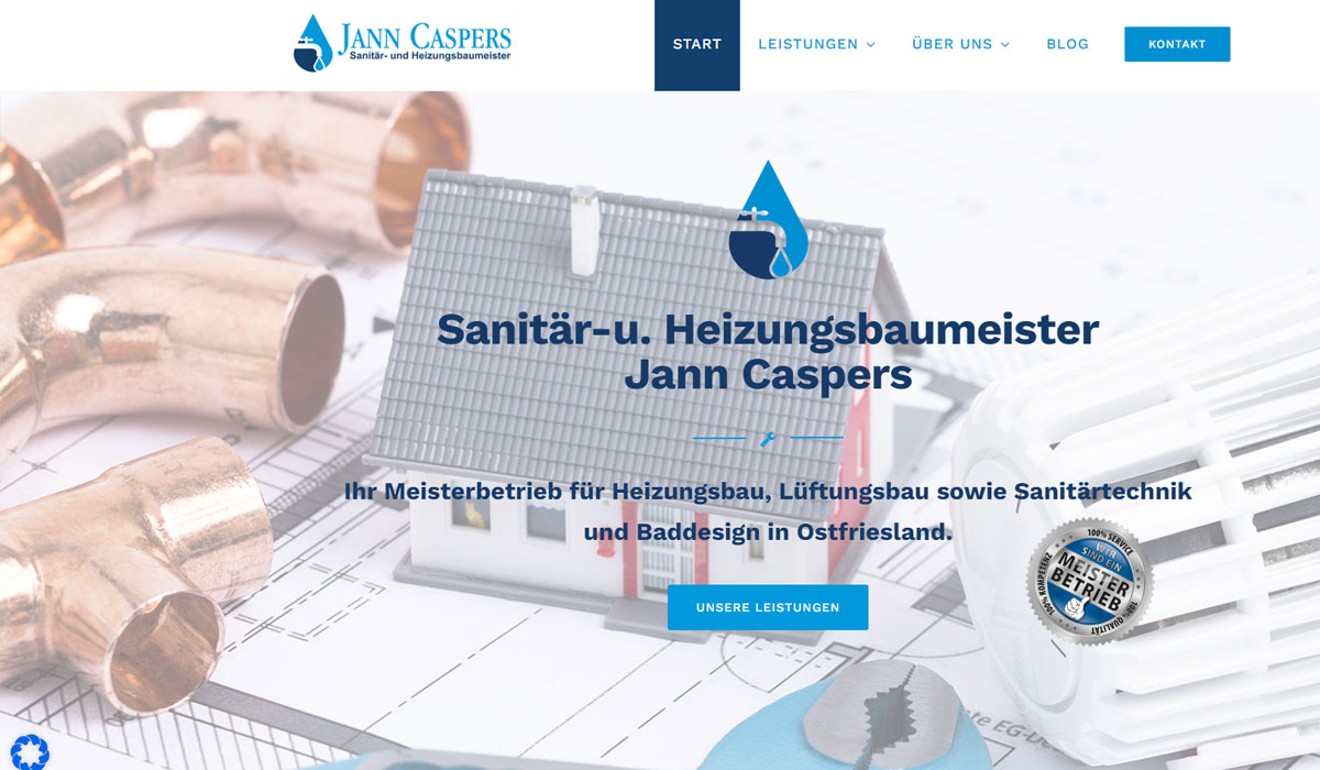 Jann Caspers Sanitär-u. Heizungsbaumeister in Norddeutschland